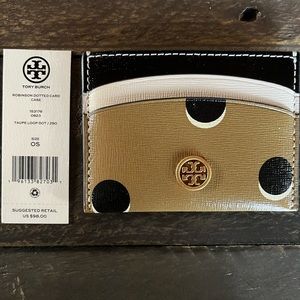 NWT, Tory Burch Robinson Dotted Card Case